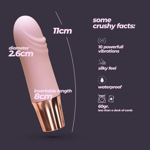 Crushious Mellow Waves Mini - Kompaktowy Wibrator 10 Trybow Rożowy