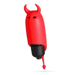 Crushious O-Pet Devil Wibrujący Mini Masażer 10 Trybow Czerwony 9,2 cm