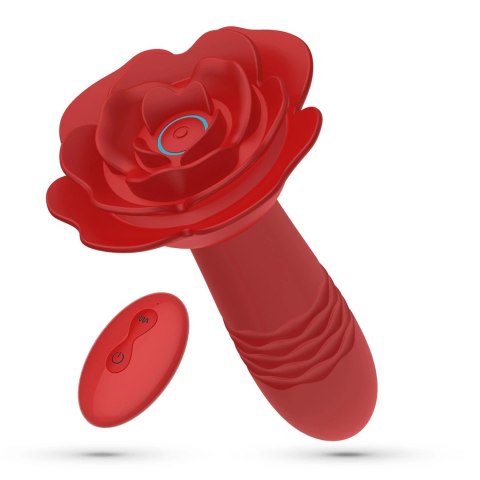 Crushious Romeo Rożana Maszyna Intymna z Pilotem, Czerwona, 14,2 cm
