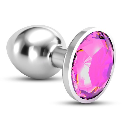 Crushious Bijou Metalowy Plug z Kryształem Rożowy M 7cm