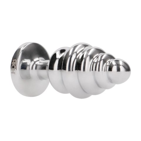 Diogol Ribbed Diamond Silver Plug 2.8x7cm z akcentem szklanym