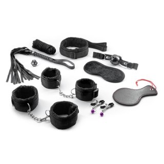 Master & Cummander Zestaw Akcesoriow Bondage 11 Elementow Czarny
