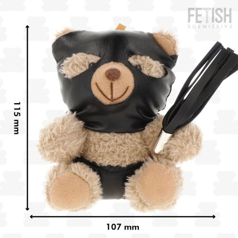 Fetish Submissive Luno Pluszowy Miś Kolekcjonerski z Maską i Biczem