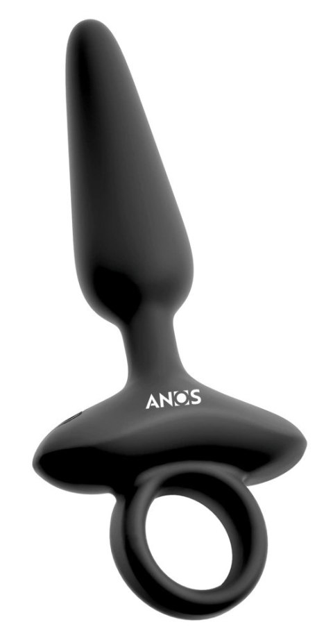 ANOS Plug Silikonowy Wibrujący Flexible 10 Trybow Czarny 15 cm