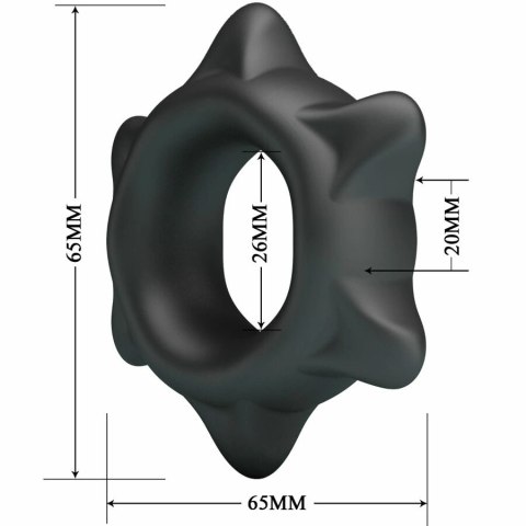 Crazy Bull Ethaniel Model 11 silikonowy pierścień regulowany czarny 65 mm