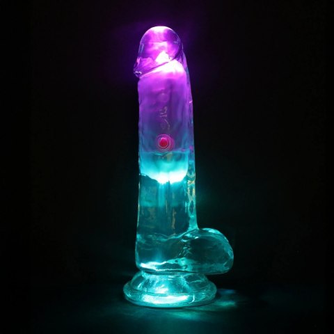 RealRock LED Transparent Model 15 cm - Wibrujący z Przyssawką