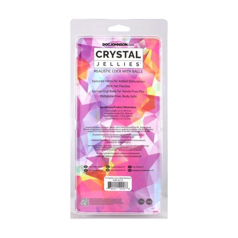 Doc Johnson Crystal Jellies model Arcoiris 24,1 cm z przyssawką