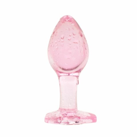 Anal Collection Szklany Korek Intymny Medium 8,3 cm Rożowy Sercowy Bazowy