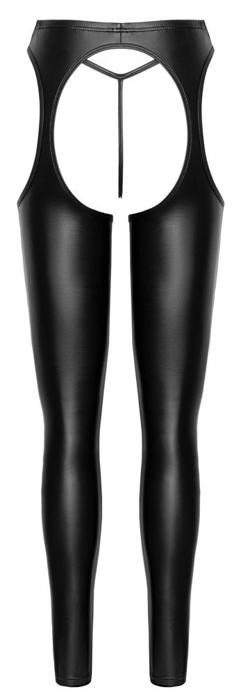 Cottelli PARTY Chaps & String M czarny matowy komplet legginsy
