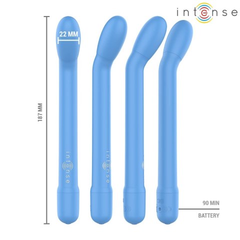 Intense Fun G-Spot Vibe Blue - 10 trybow, ergonomiczny, 19 cm