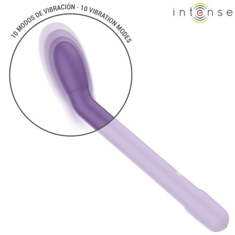 Intense Fun Vibe G-Spot Fioletowy - wibrujący model USB, 19 cm