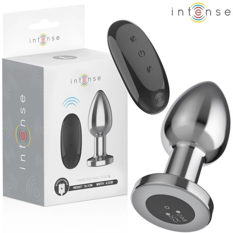 Intense Large Plug Metalowy z 10 Trybami Wibracji i Pilotem L