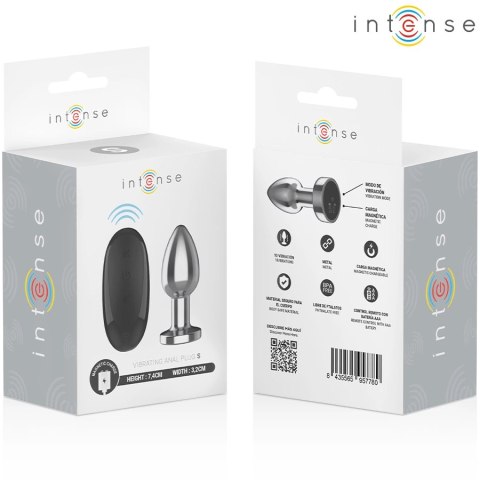 Intense Metalowy Korek z Wibracjami S 10 Trybow Pilot Wodoodporny