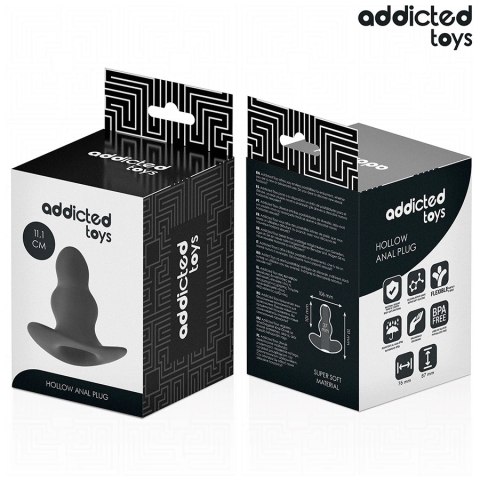 Addicted Toys Hollow Plug L silikonowy, anatomiczny, 11,1 cm