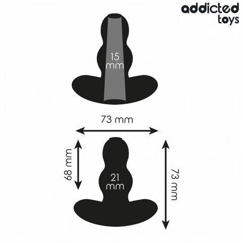 Addicted Toys Korek Hollow S 7,3 cm - silikonowy, pusty, ergonomiczny
