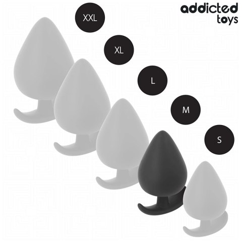 Addicted Toys Plug anatomiczny silikonowy M 6,6 cm czarny
