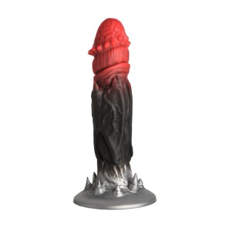 XR Brands Count Cockula silikonowy model intymny czerwono-czarny 23 cm
