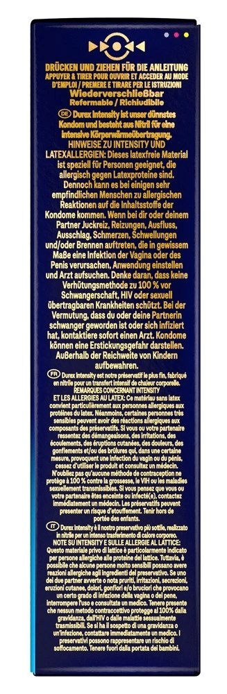Durex Intensity Extra Large 61mm 8 szt. prezerwatywy bez lateksu