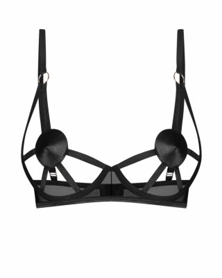 Obsessive Freedom Euridia biustonosz czarny geometryczny push-up