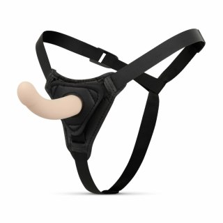 EasyToys Strap-On Model Curved z Regulowaną Uprzężą, Silikon, Czarny