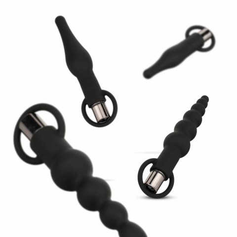 EasyToys Zestaw 4 Wkładek Anatomicznych z Wibratorem USB Czarny