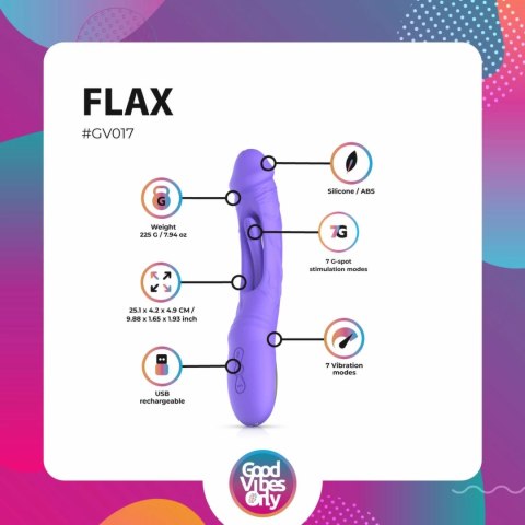 Good Vibes Only Flax - Model wibrujący z funkcją punktu G, silikonowy