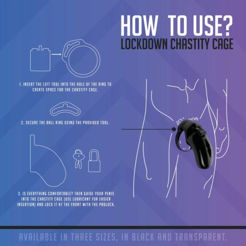 Shots Lockdown System Przezroczysty - Model Small, 5 rozmiarow pierścieni