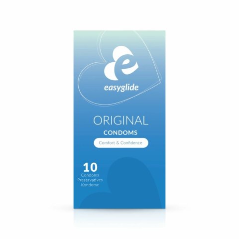 EasyGlide Natural - Prezerwatywy anatomiczne, 10 sztuk, transparentne