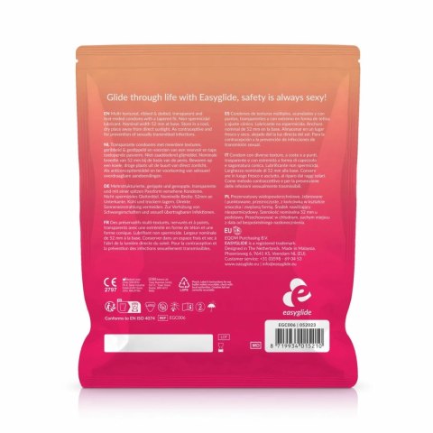 EasyGlide Ribs & Dots 40 szt. - prezerwatywy anatomiczne z teksturą
