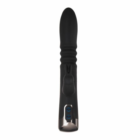 Evolved Rapid Rabbit czarny - wibrujący model z funkcją ruchu posuwistego