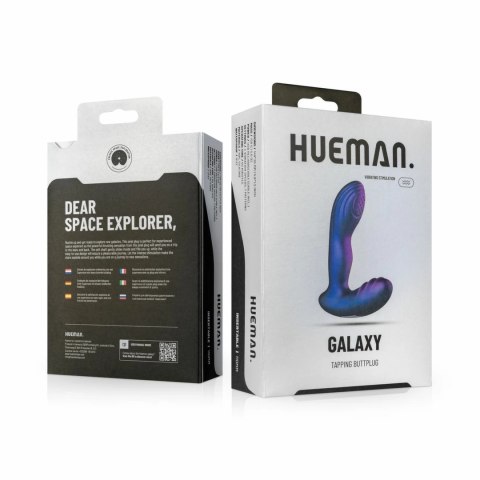 Hueman Tapping Plug silikonowy z funkcją stukania, 10 trybow, fioletowy