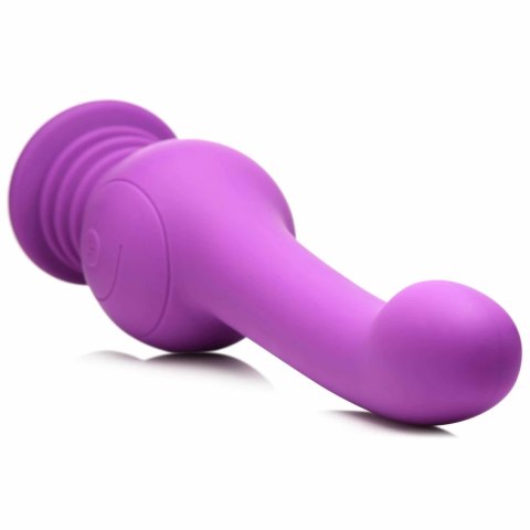 IN Stymulator Silikonowy Shaking Purple z Funkcją Rotacji i Tłoczenia