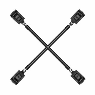 Ouch! Hog Tie Cross Bar Black - System ograniczający z mankietami regulowanymi