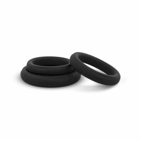 EasyToys Zestaw 3 Pierścieni Silikonowych Czarny - Rożne Rozmiary