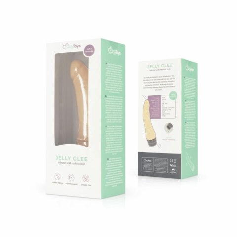 Jelly Glee Wibrator Anatomiczny Elastyczny Model Transparentny 20 cm