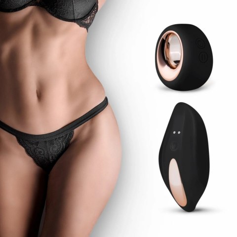 PantyRebel - Model z Wibracją, Czarny String z Pilotem Bezprzewodowym