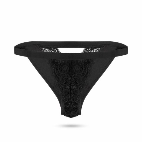 PantyRebel - Model z Wibracją, Czarny String z Pilotem Bezprzewodowym