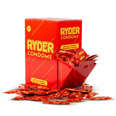 Ryder Prezerwatywy 144 szt. Standard Rozmiar, Powierzchnia Gładka, Lubrykant
