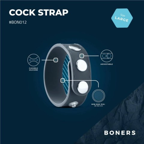 Boners Pasek Regulowany Silikonowy na Intymne Partie L