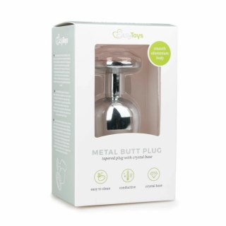 Diogol Aluminium Plug z Kryształem Silver Large 8,5 cm