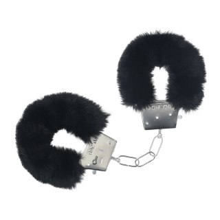 Ouch! Classic Fluffy Kajdanki z Miękkim Futrem Czarny Uniwersalne