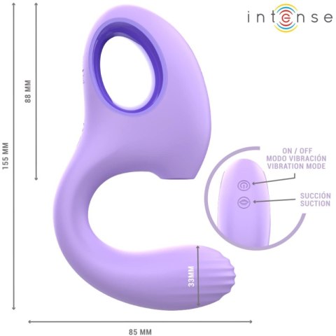 Intense Baxter Fioletowy Stymulator Anatomiczny z Funkcją Ssania i Wibracji