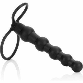 CalExotics Love Rider Beaded - silikonowy system z koralikami, czarny, 14,5 cm