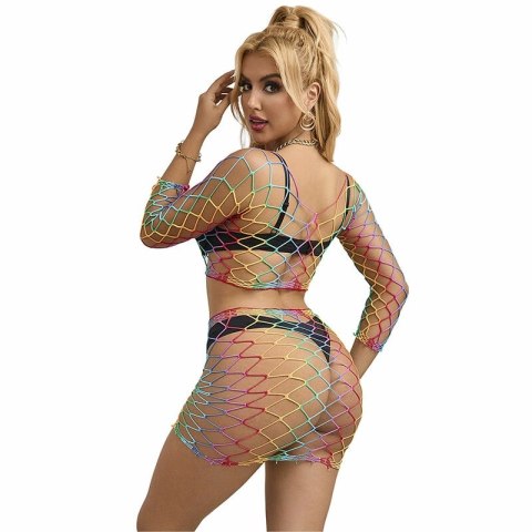 Subblime Rainbow Mesh Dwuczęściowy Zestaw z Długim Rękawem, Uniwersalny