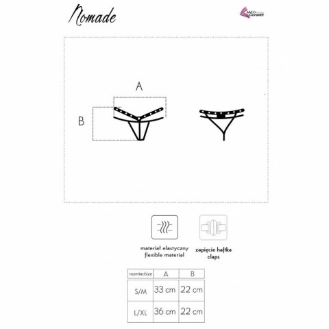 Livco Corsetti Fashion Nomade Czarny Paseczki Stringi bezszwowe