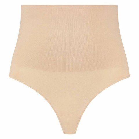 Bye Bra Pas modelujący bezszwowy stringi beżowy XXL wysoki stan