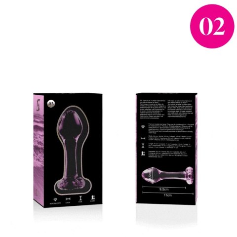 Ibiza Nebula Series Model 2 Szklany korek anatomiczny rożowy 11 cm