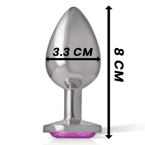 Intense Plug Metalowy z Rożowym Kryształem Rozmiar M Elegancki Design
