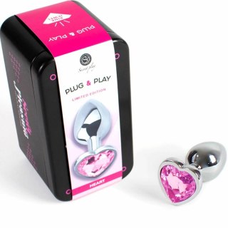 Secretplay Korek Metalowy Serce Fuksja S 7cm dekoracyjny