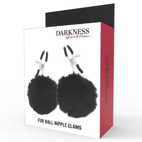 Darkness Zaciski Regulowane z Pomponami Metalowe Bez Niklu